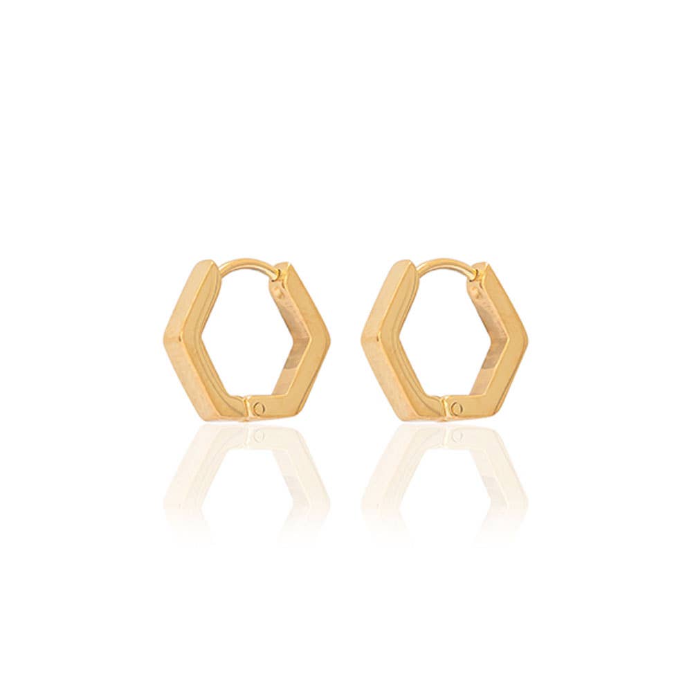 Gold Beau Huggie Hoops