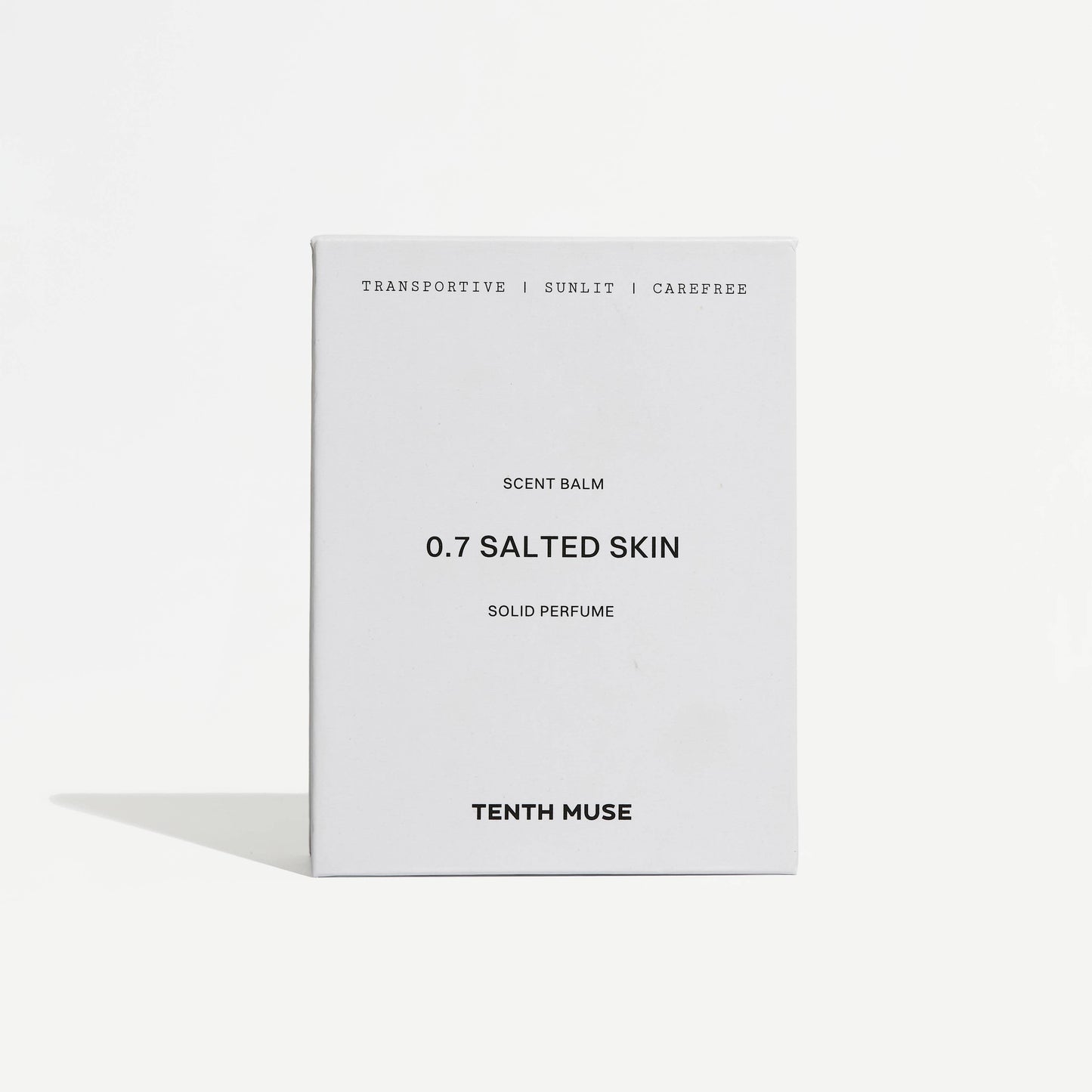 Tenth Muse solid perfume packaging on a white background