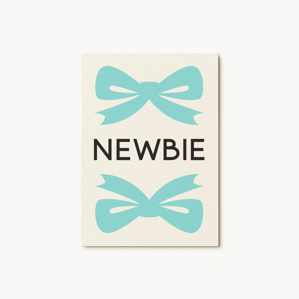 Newbie Blue Greeting Card