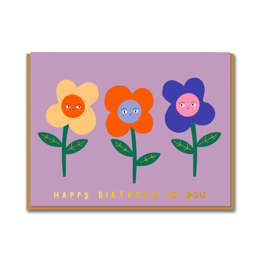 Flower Birthday Greeting Card