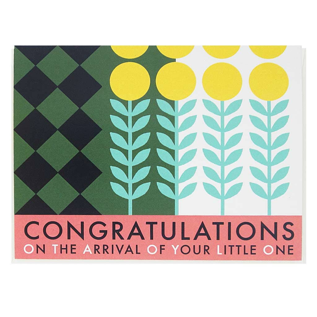 Geometric Welcome Little One Greeting Card