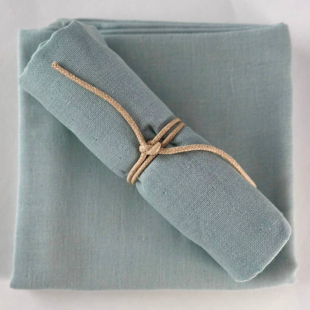 Dusty Green Muslin Cloth - 100% Organic Cotton