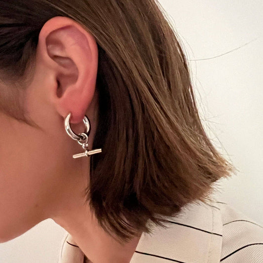 Silver Kit T-Bar Hoop