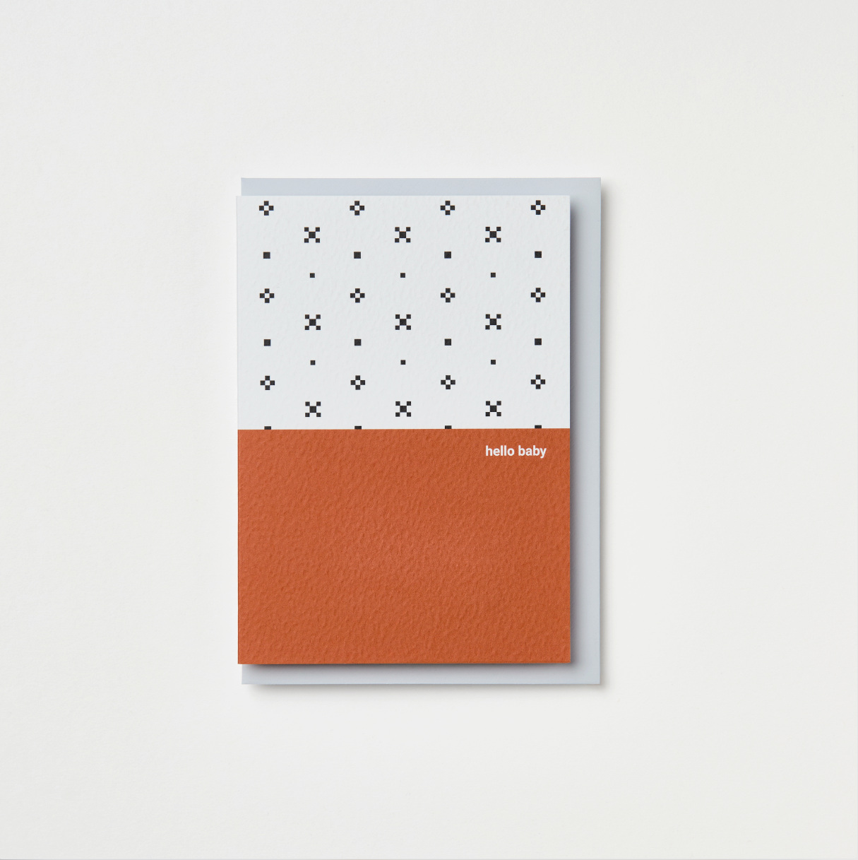 Hello Baby Cinnamon Tile Greeting Card