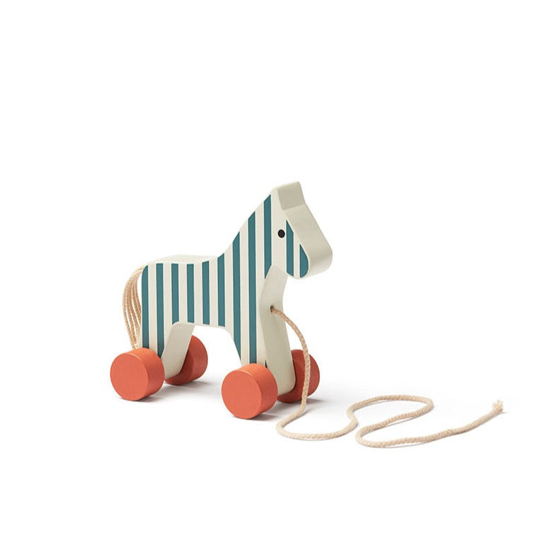 Kids Concept Pull Wooden Horse