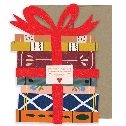 Book Lovers Die Cut Greeting Card