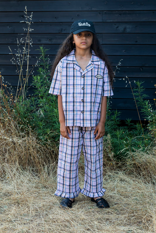 Tom & Boy Plaid Ruffle Trousers