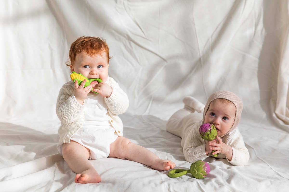 Corn Natural Rubber Baby Rattle