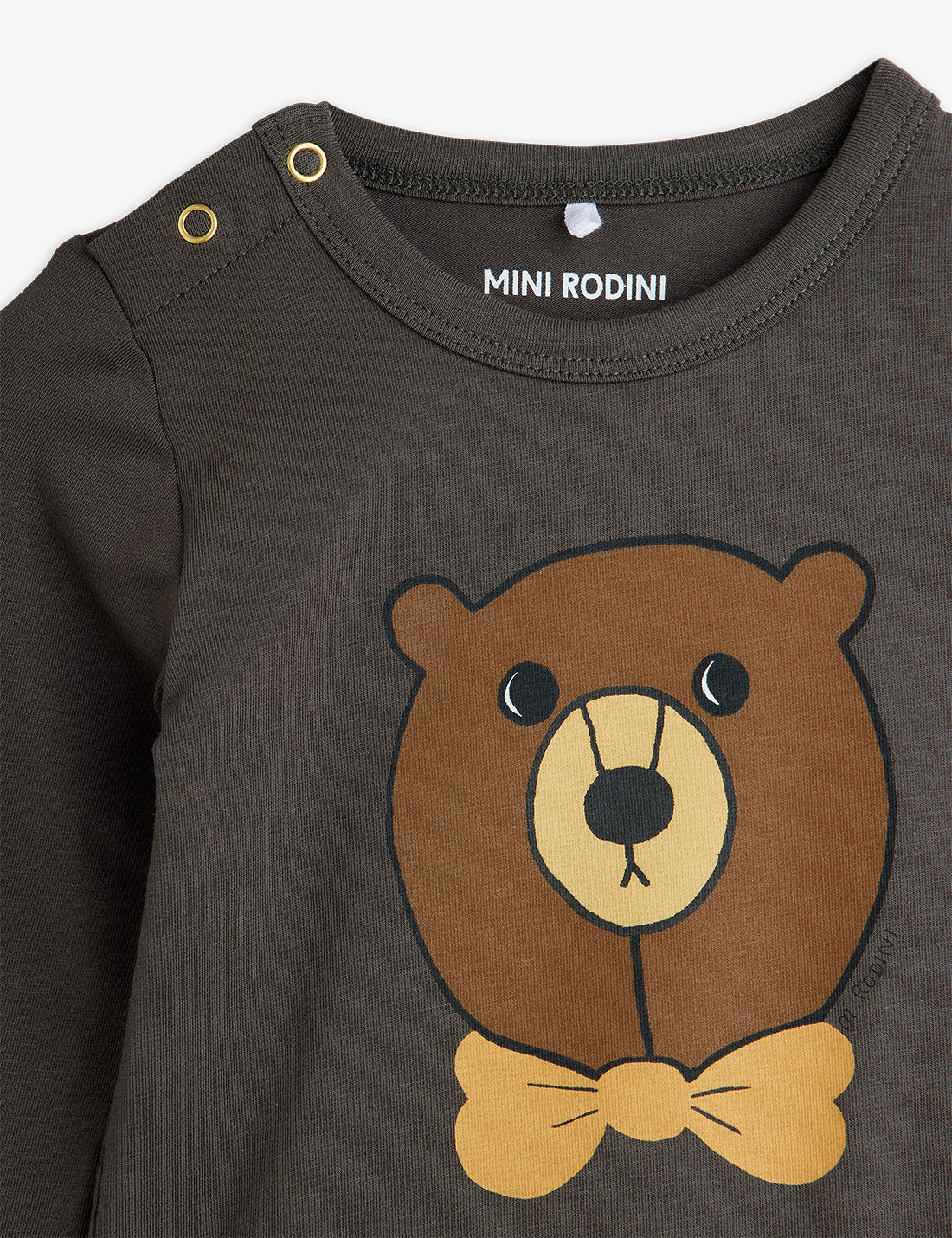 Children's shirt with bear design and Mini Rodini branding