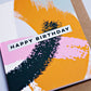 The Completist - Pink Mustard Swirl Birthday Card