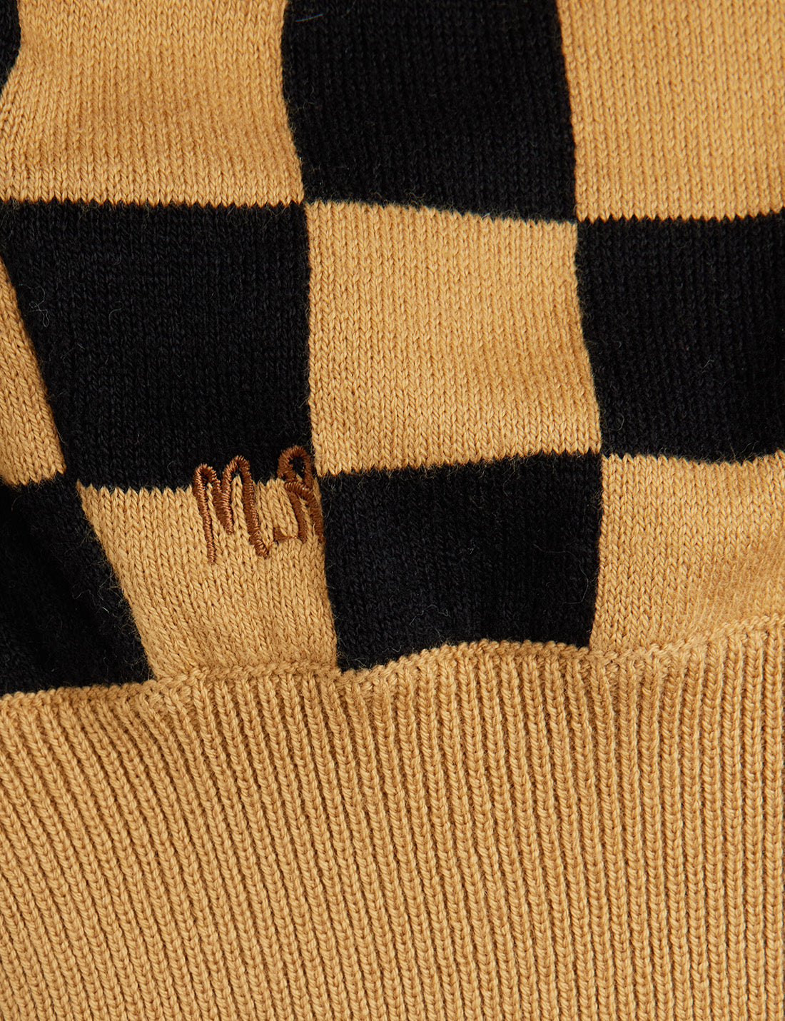 Mini Rodini Chess Check Knitted Balaclava