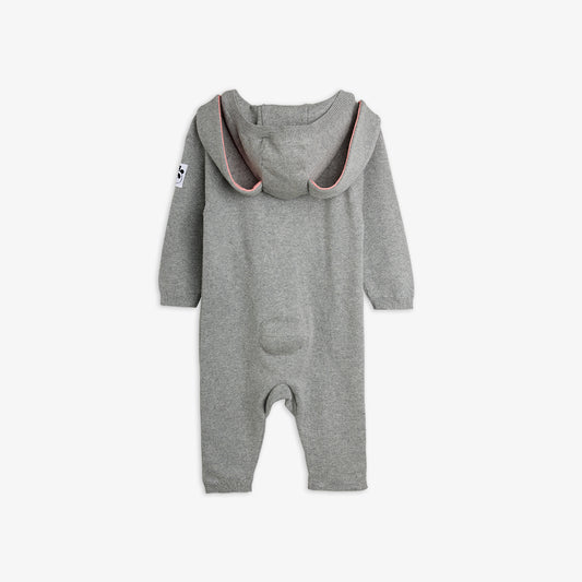 Mini Rodini Rabbit Ear Fine Knit Baby Jumpsuit