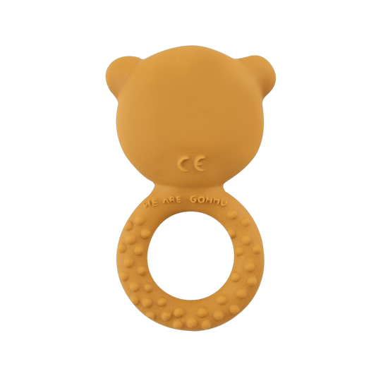 Gommu Ring Bear - Natural Rubber Teething Ring: Sienna