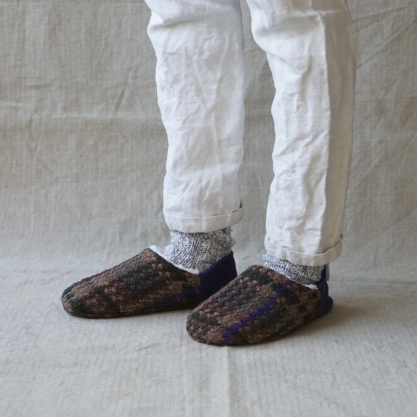 Roving Check x Sleep Boa Room Shoes