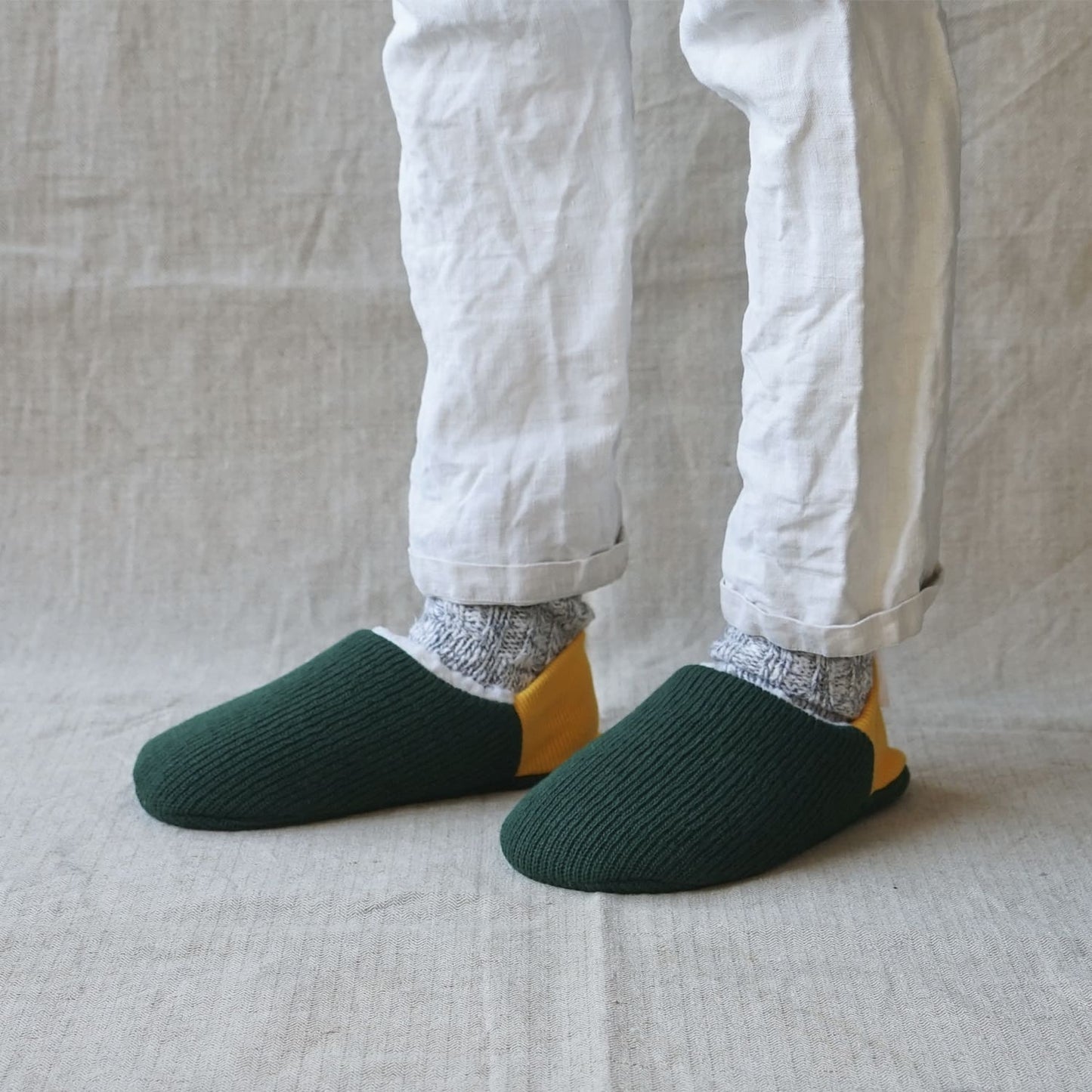 Quarter Knit x Green Sheep Boa Room Shoes