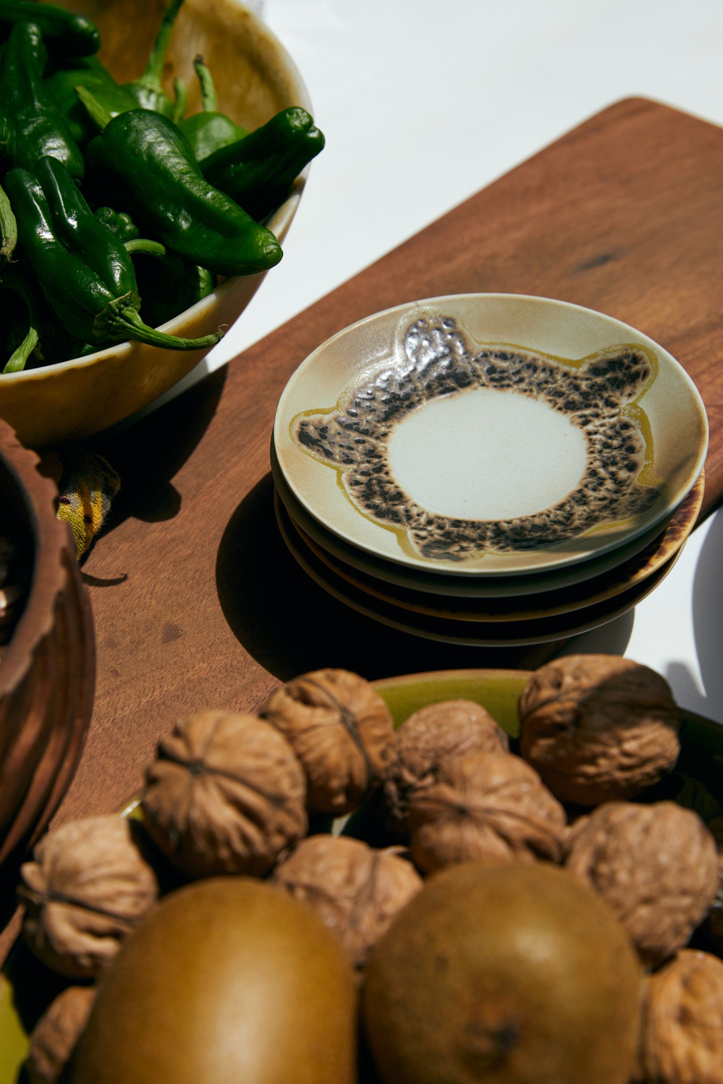 HKliving 70's Ceramics Ocean Saucers (Set Of 4)