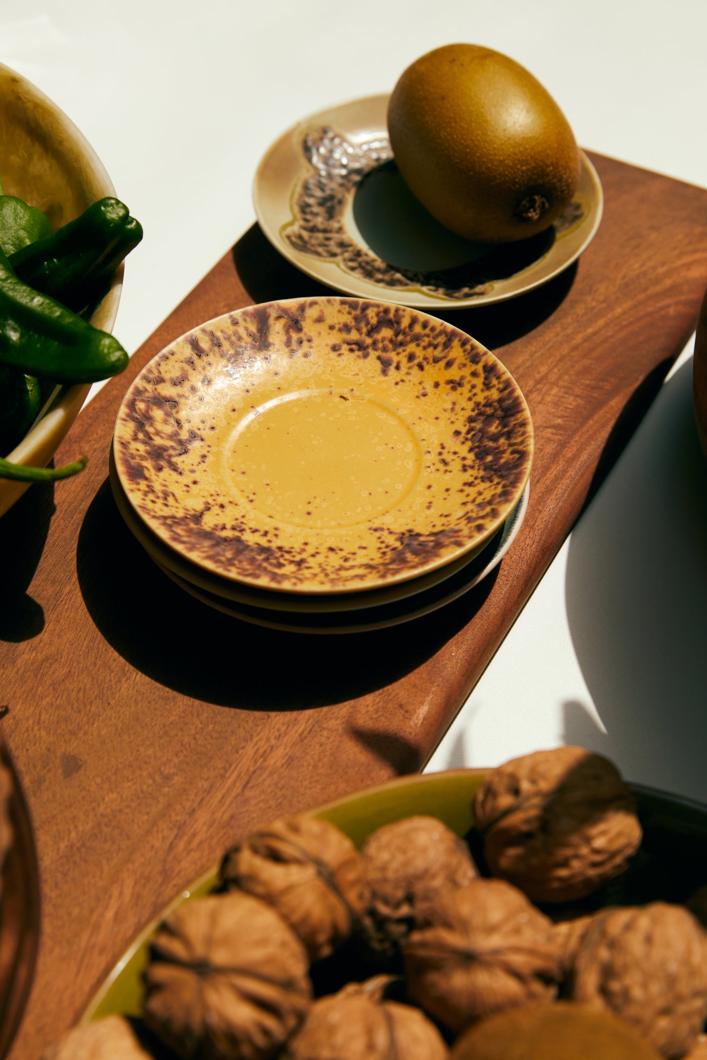 HKliving 70's Ceramics Ocean Saucers (Set Of 4)