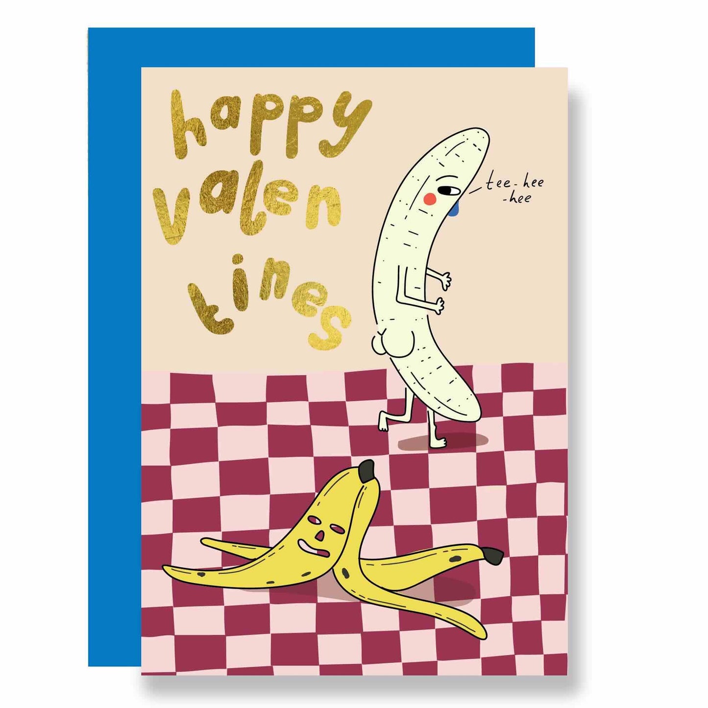 Tee Hee Gold Foil Greeting Card