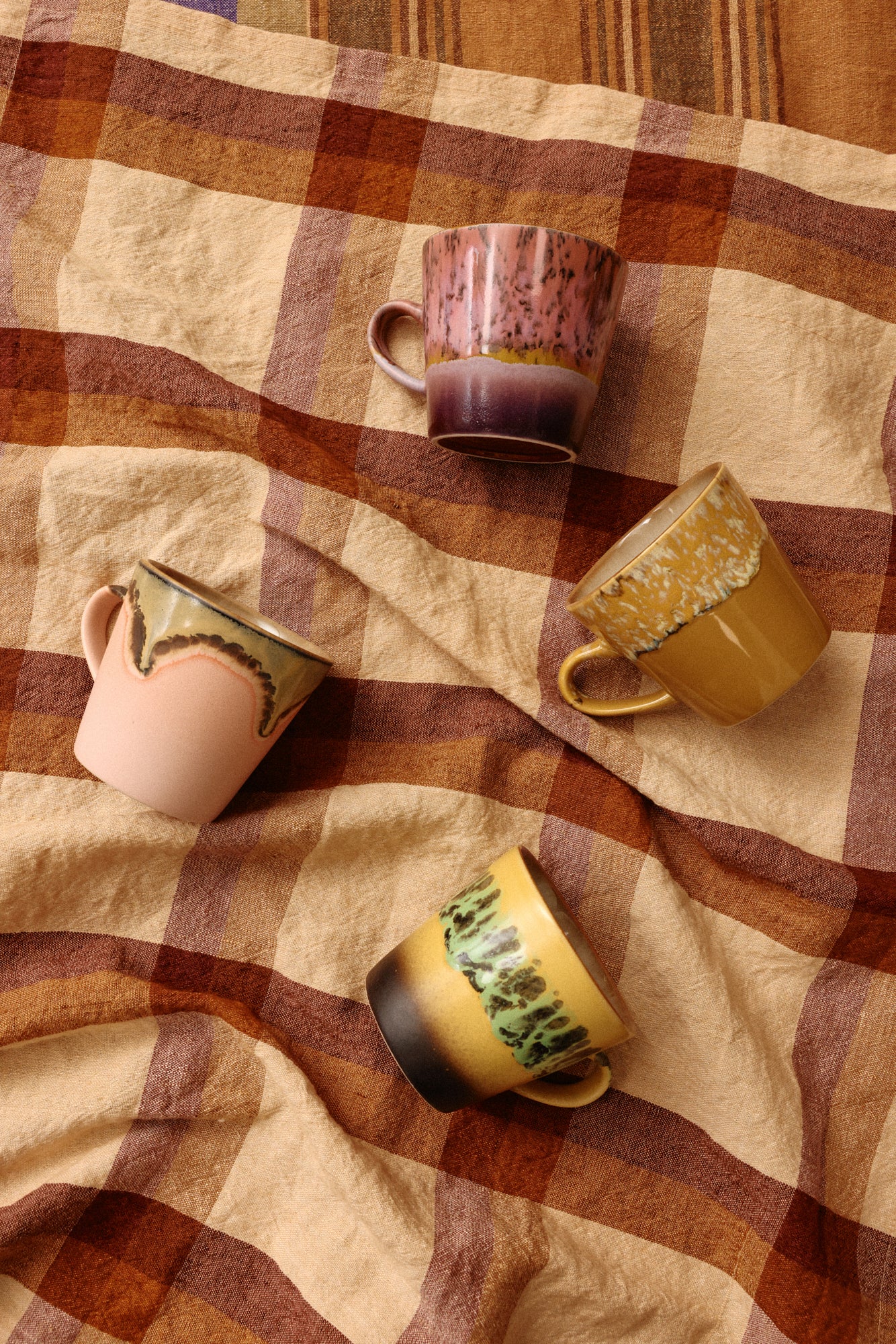 HKliving 70's Ceramics Radiant Americano Mug (Set of 4)
