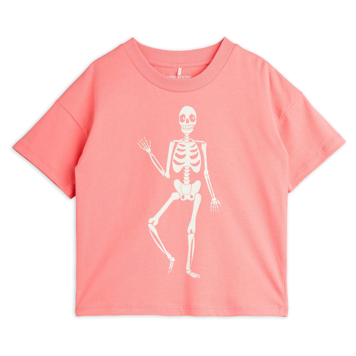 Mini Rodini Pink Skeleton Tee
