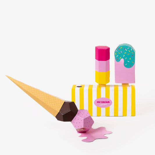 Cinqpoints Ice Cream 3D DIY Paper Craft Kit