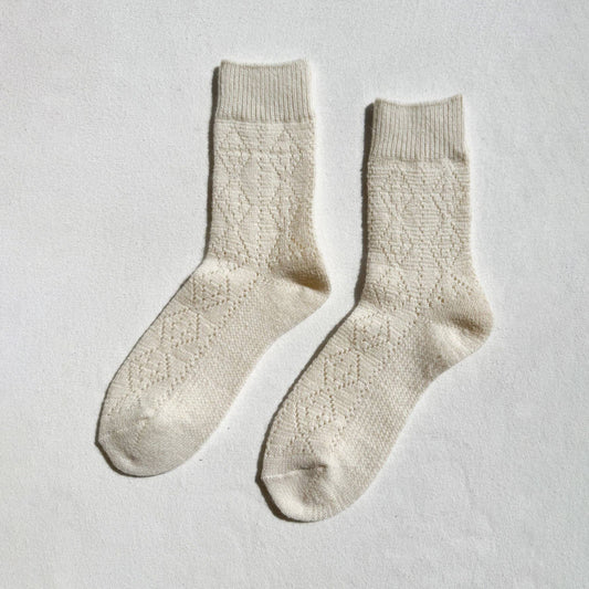 Le Bon Shoppe Cream Cashmere Pointelle Socks