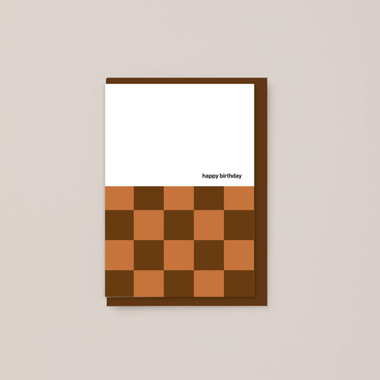 Checkerboard Happy Birthday Greeting Card