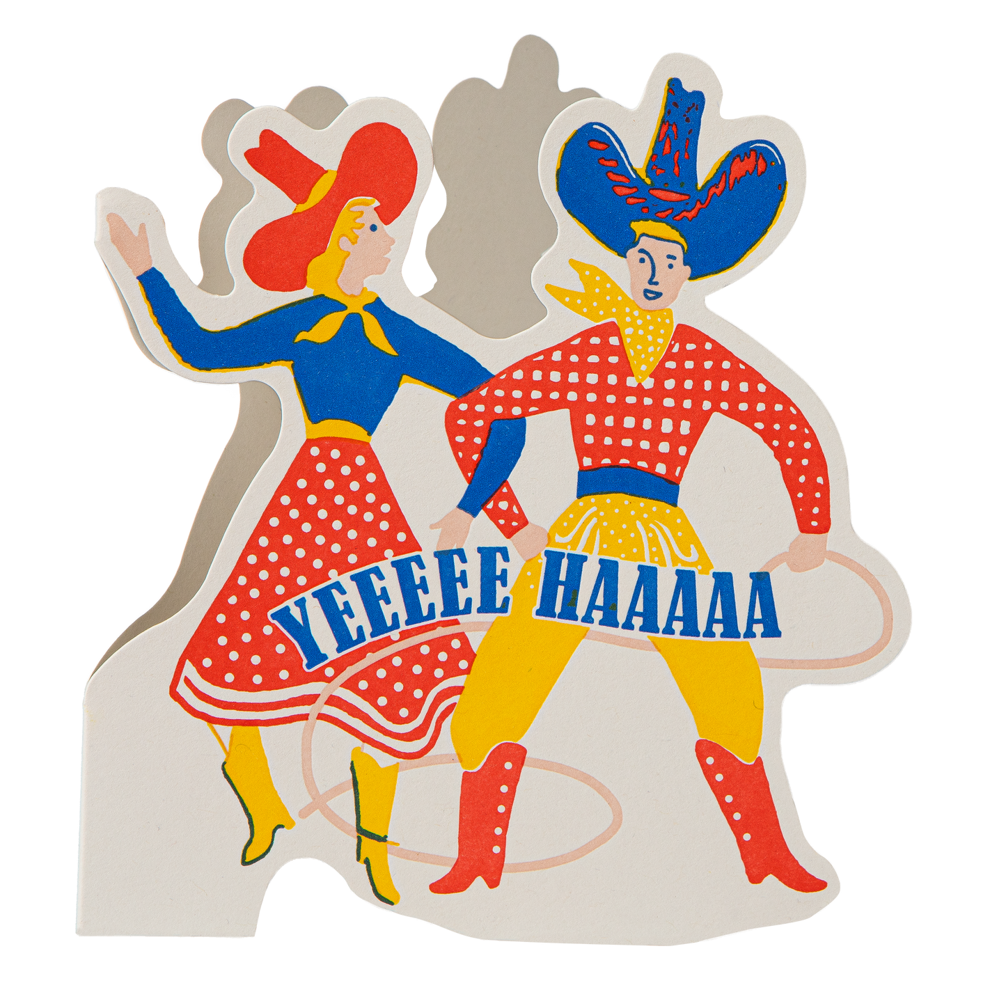 YeeHaa Couple Cut-Out Greeting Card