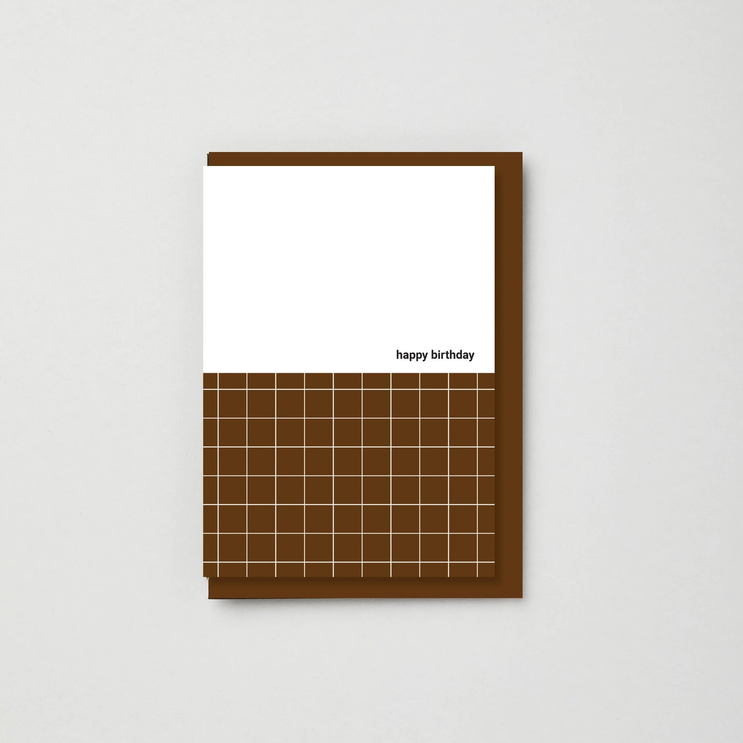 Russet/Burgundy Grid Greeting Card