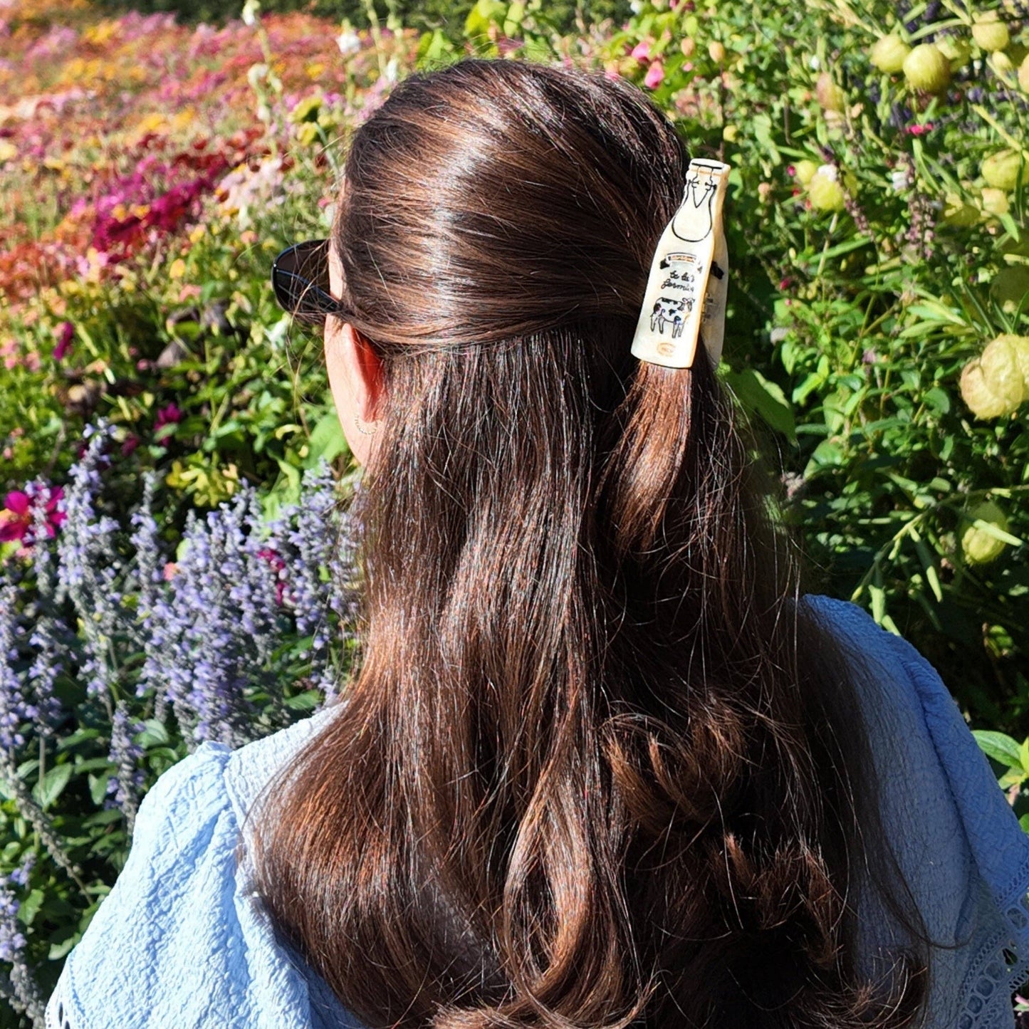 Fresh Milk Hand-Painted Claw Hair Clip