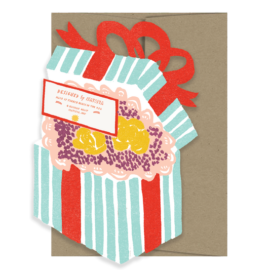 Happy Birthday Gift Die Cut Greeting Card