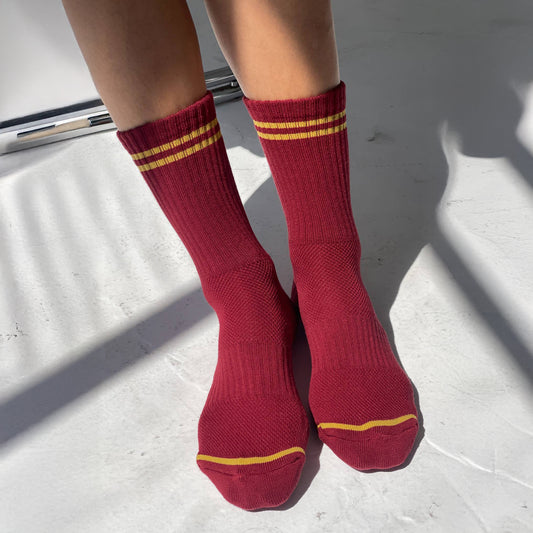 Le Bon Shoppe Cardinal Boyfriend Socks:
