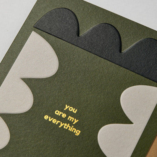 Kinshipped - You Are My Everything embossed Greeting Card