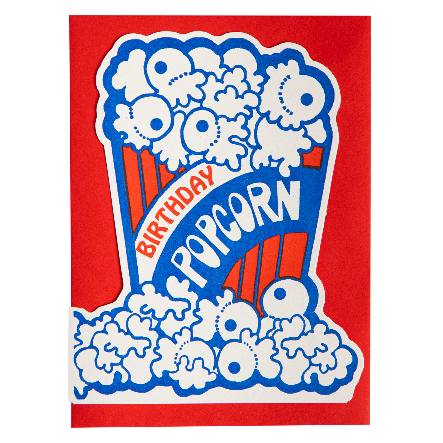 Popcorn Birthday Letterpress Greeting Card