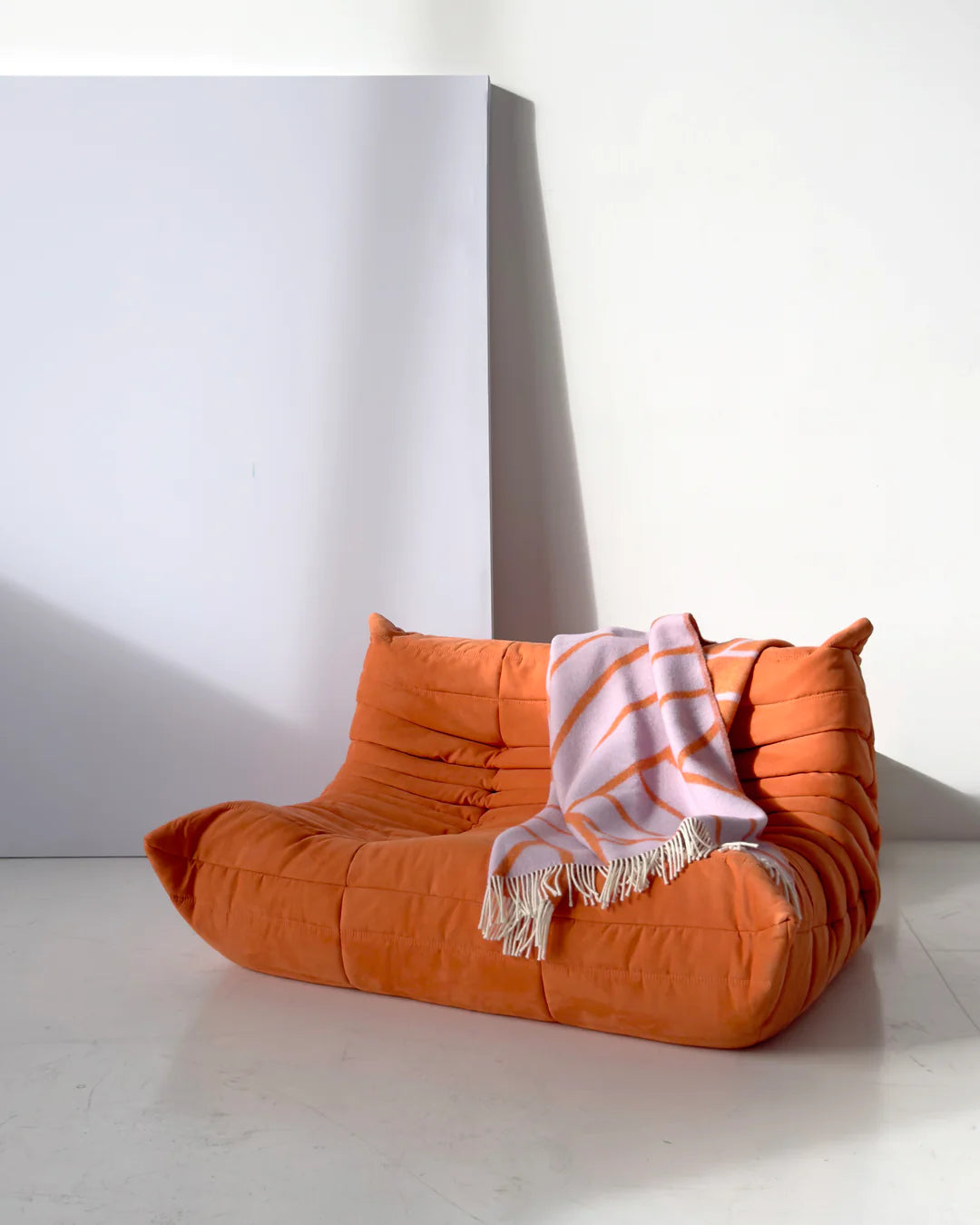 Maison Deux - Lilac Orange Lines Blanket