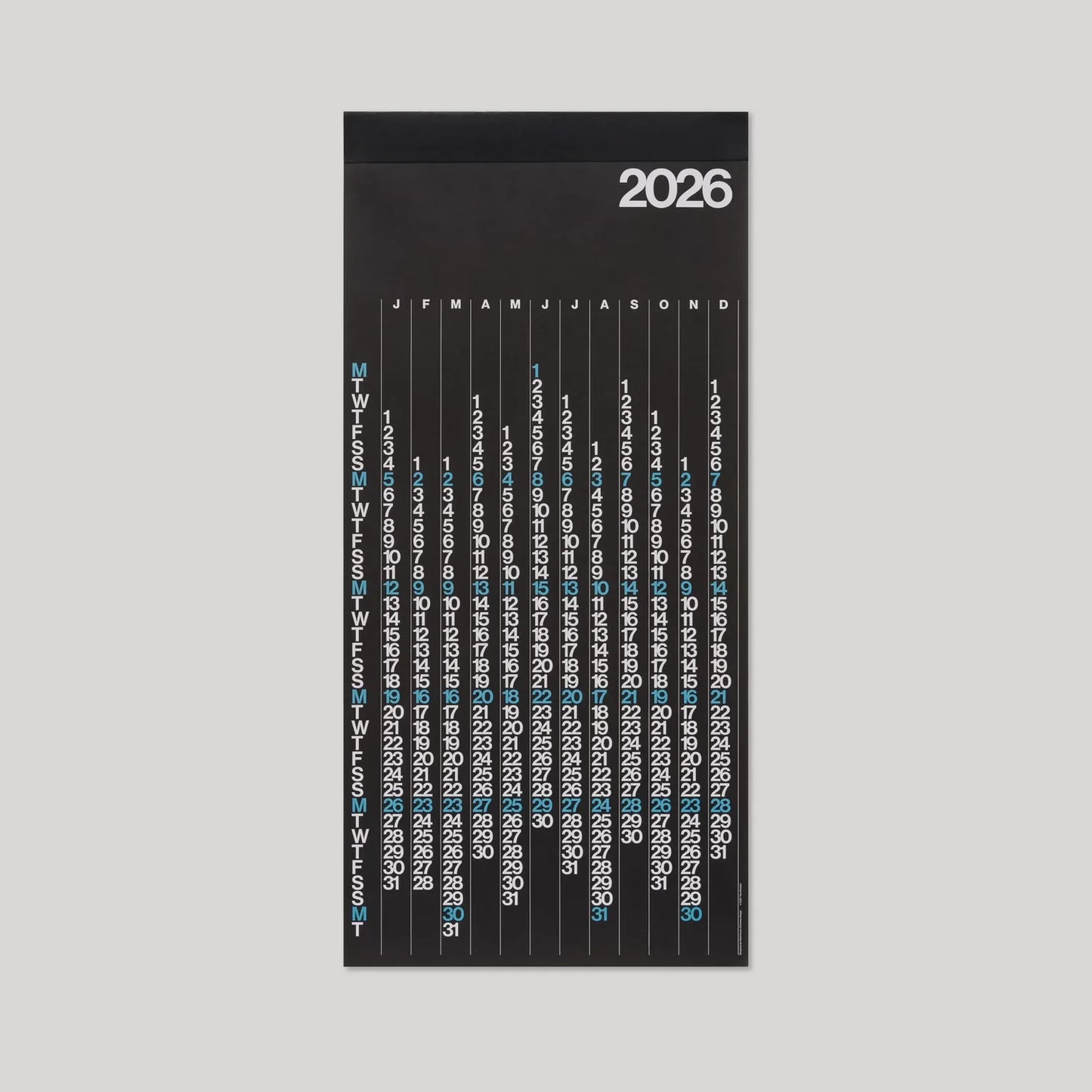 Stendig Black V Calendar 2026