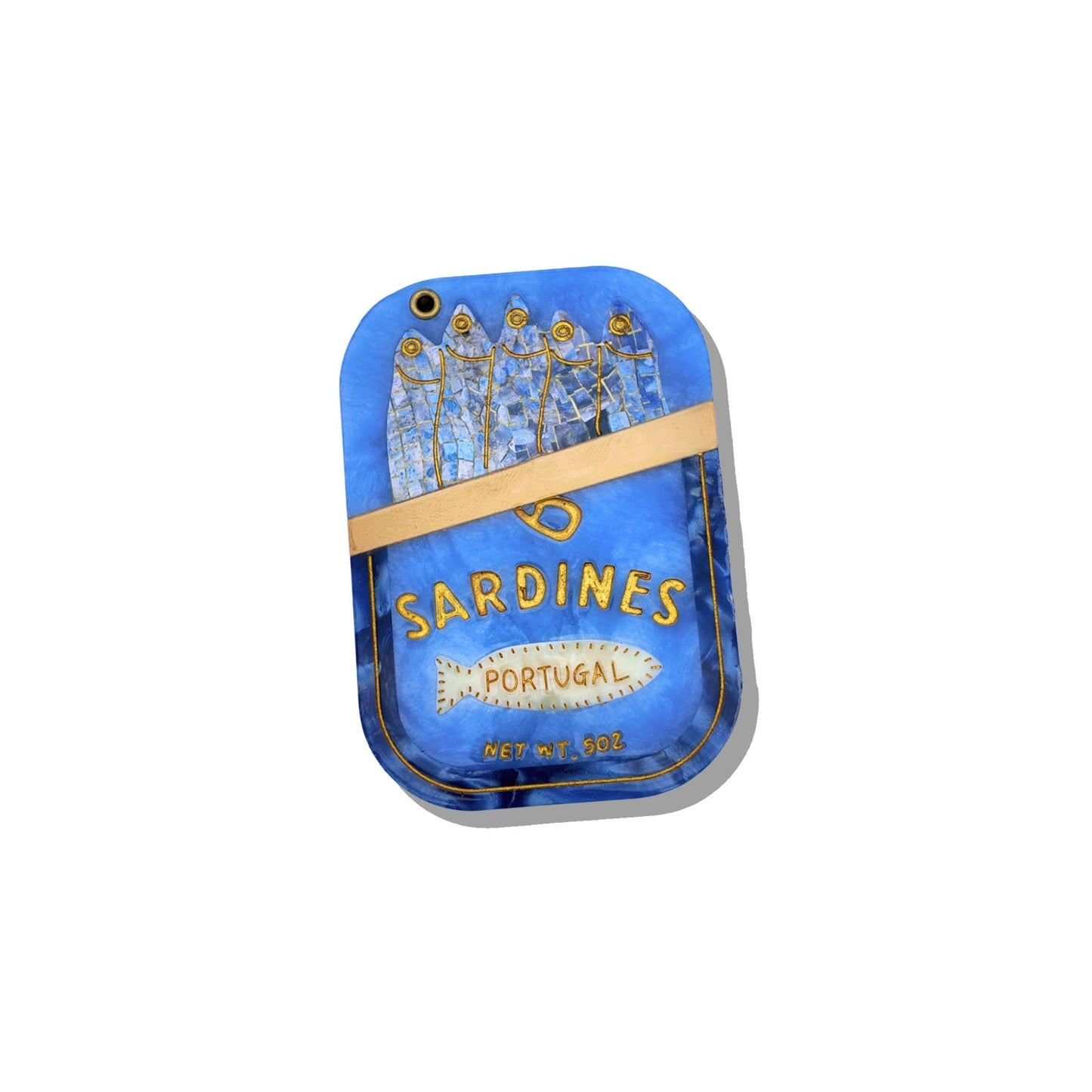 Sardines Hand-Painted Compact Mirror