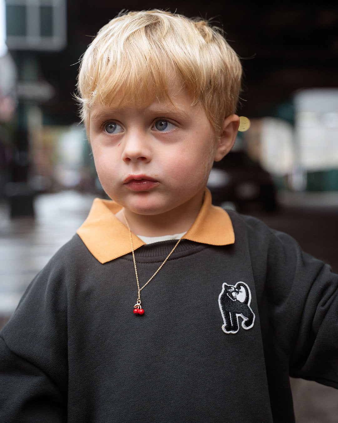 Mini Rodini Panther Patch Collar Sweatshirt