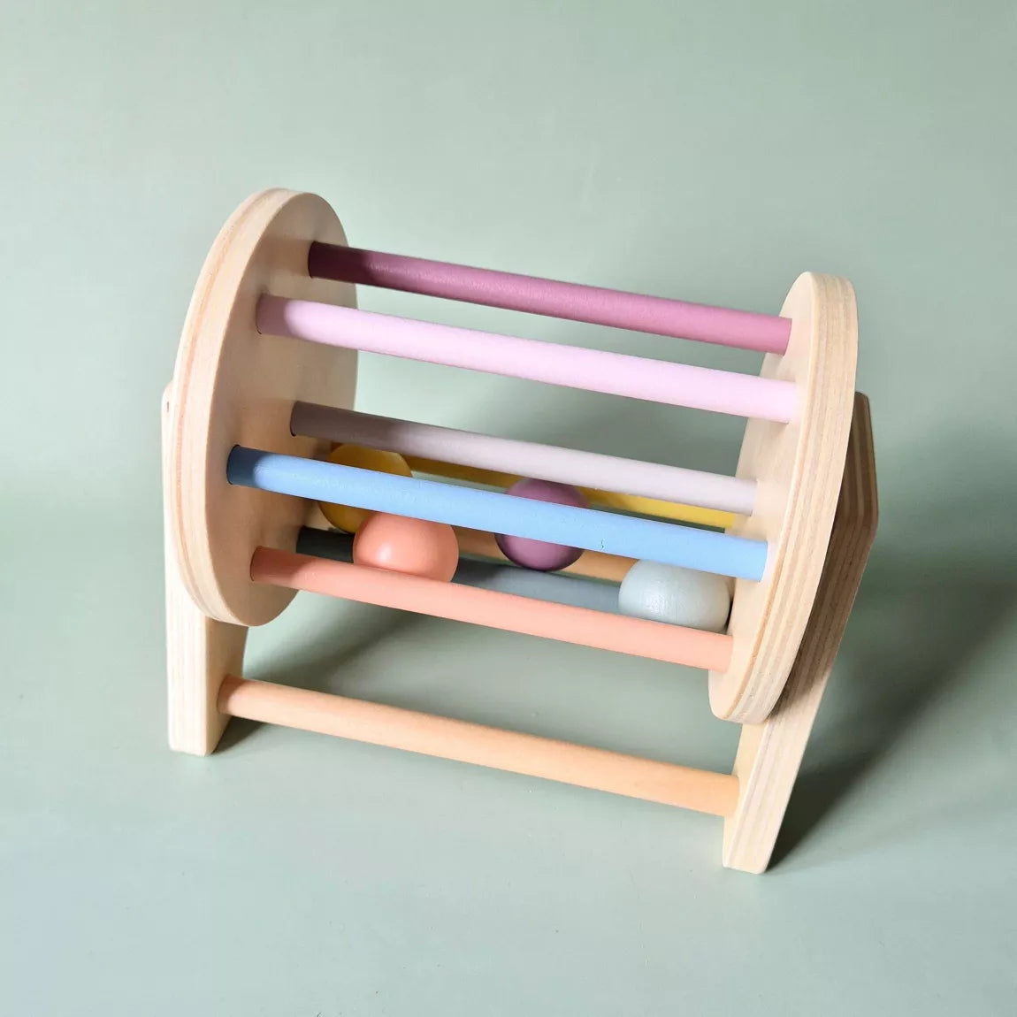 Wooden Montessori Rotating Wheel with Balls