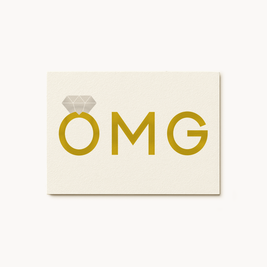 OMG Metallic Greeting Card