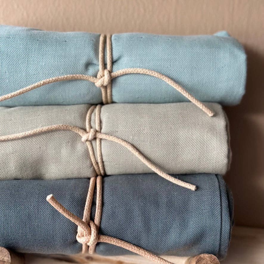 Dusty Green Muslin Cloth - 100% Organic Cotton