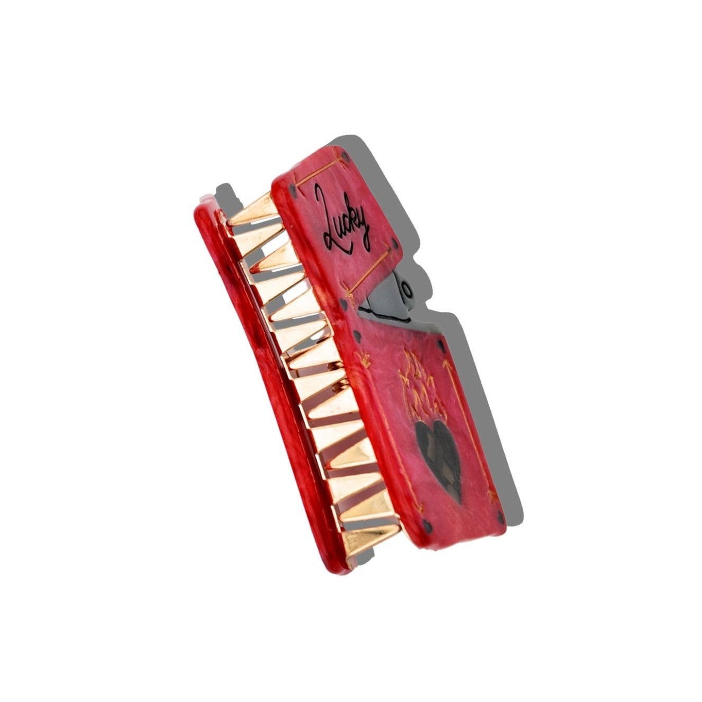 Hand-Painted Lucky Lighter Hair Claw Clip
