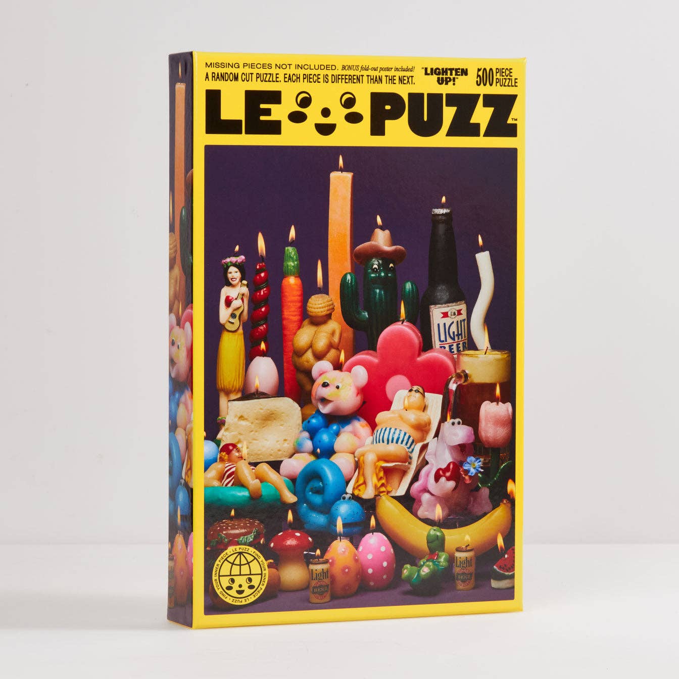 LE-PUZZ puzzle box with colorful illustrations on a white background
