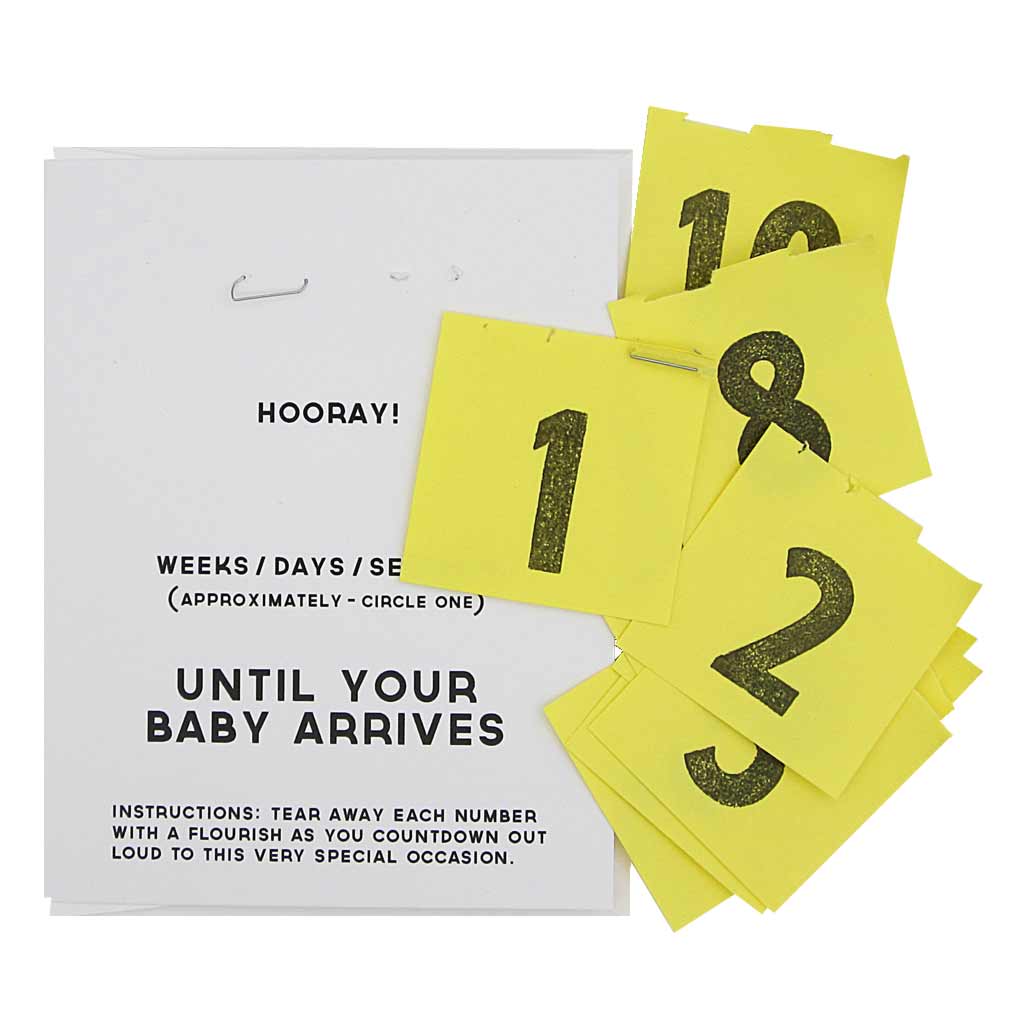 Countdown Until Your Baby Arrives Greeting Card