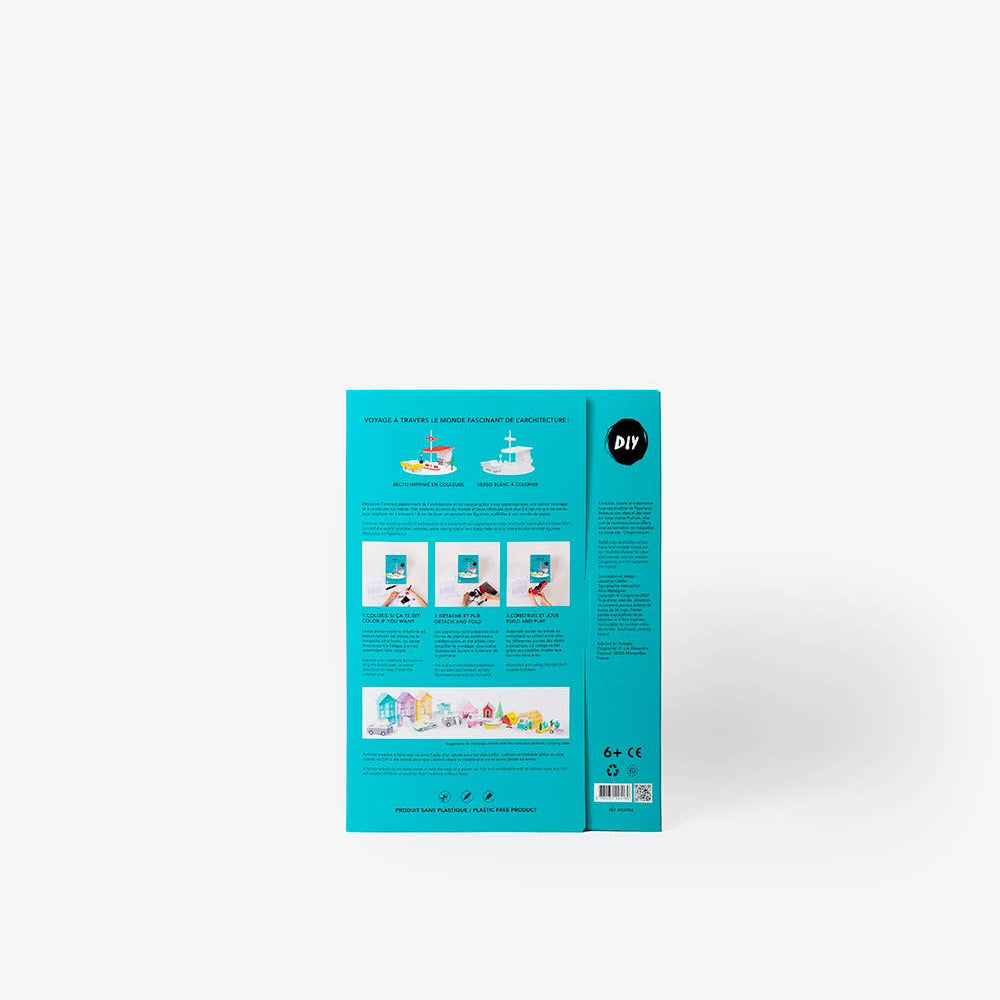 Blue product packaging with brand logo on a white background