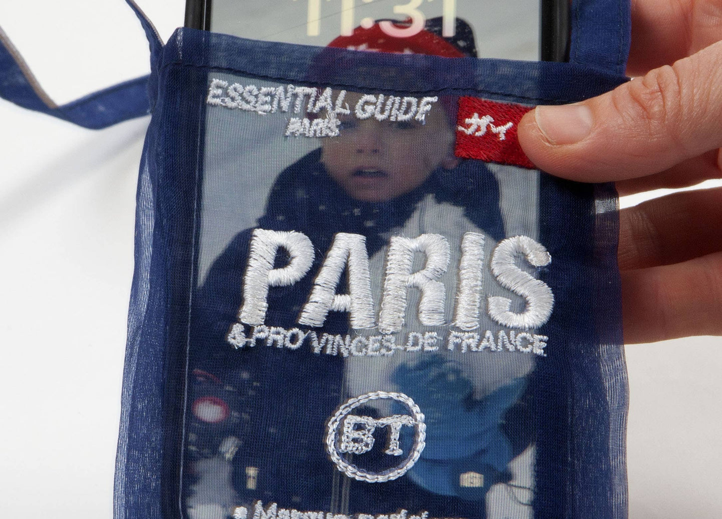 Brigitte Tanaka Paris Map Organza Phone Holder Bag