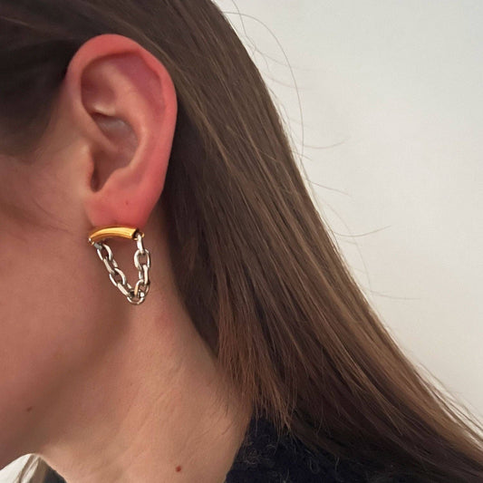 Tara Chain Hoops