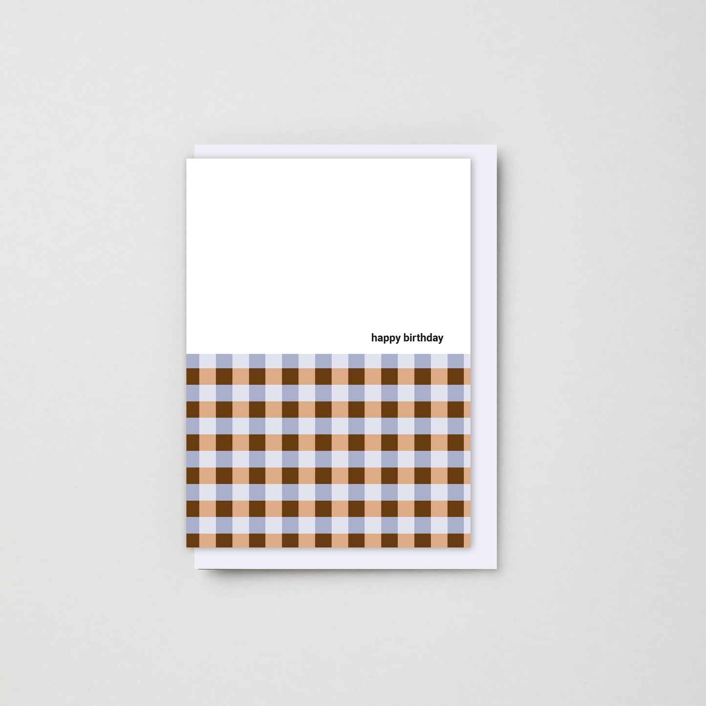 Multi Gingham Happy Birthday Greeting Card