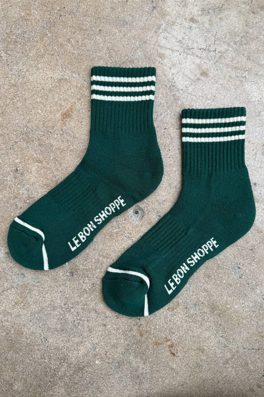 Le Bon Shoppe Hunter Green Girlfriend Socks
