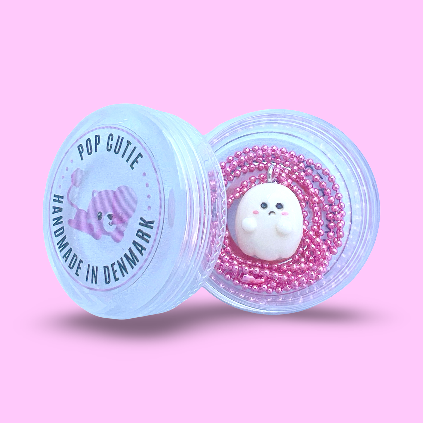 Pop Cutie Tiny Ghost Kids Handmade Necklace